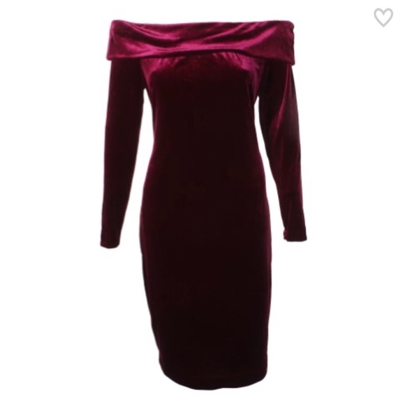 burgundy calvin klein dress